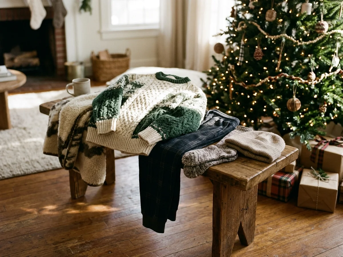 Cozy Family Time and Christmas Morning Outfit Ideas - capsule wardrobe christmas outfit ideas