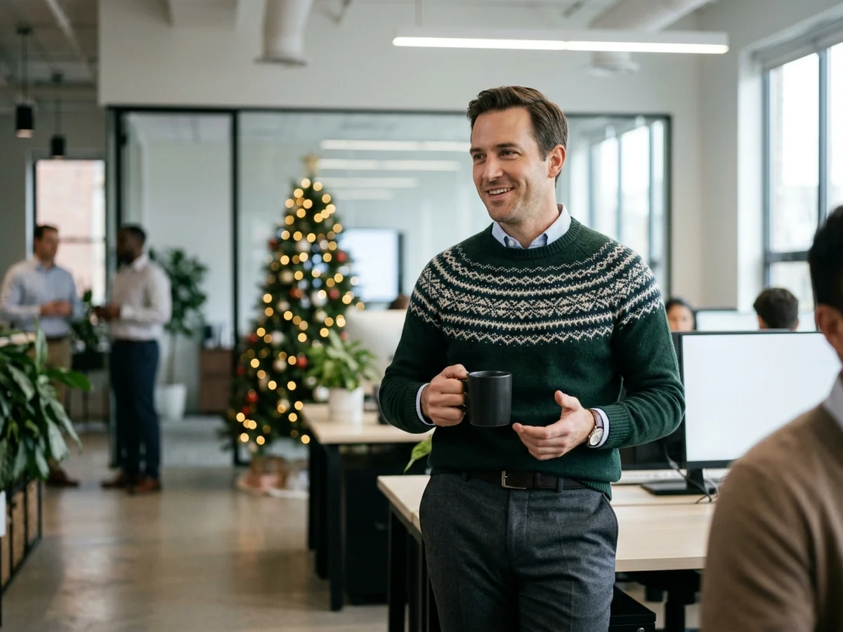 Corporate-Appropriate and Office Holiday Styling - outfits with an ugly christmas sweater