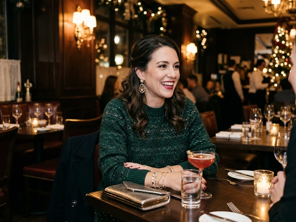 Transitioning from Office Festivities to Evening Gatherings - outfits with an ugly christmas sweater