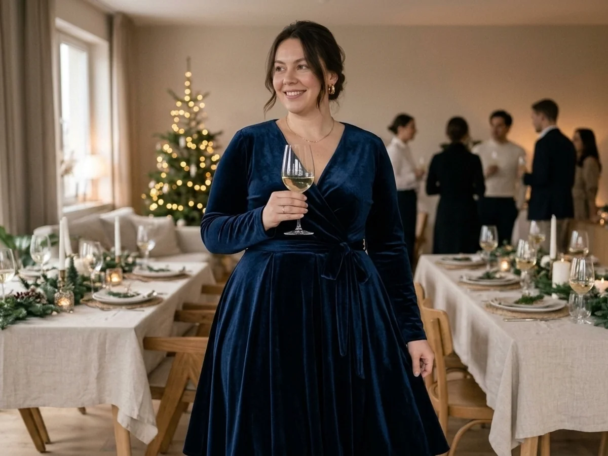 A-Line Festive Dress Styles - plus size christmas outfit ideas